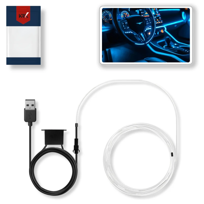 LED-лента USB голубая