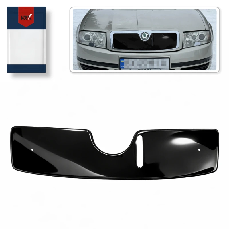 Накладка решетки радиатора Skoda Superb 01-06 зимняя верхняя